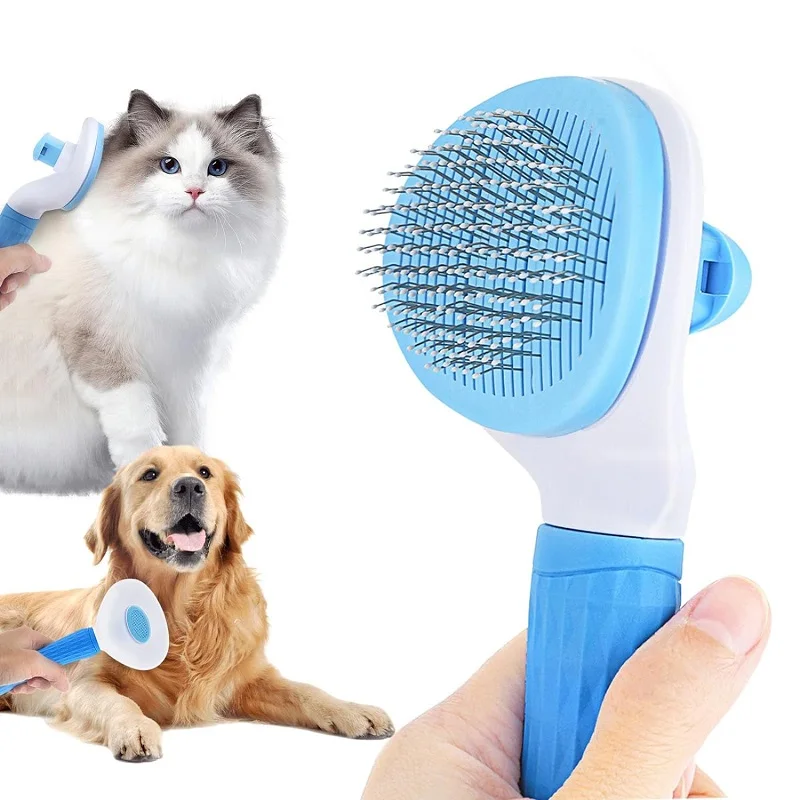 Kefa na kefu Odstráňte vlasy z nehrdzavejúcej ocele DOPRAKOVÉ VLASTNÉ VLASTNÉ VLASTNOSTI NEPLOŽIŤ PET PET PET GROOMING Kefa Keps Combs kefy Cat Accessorie