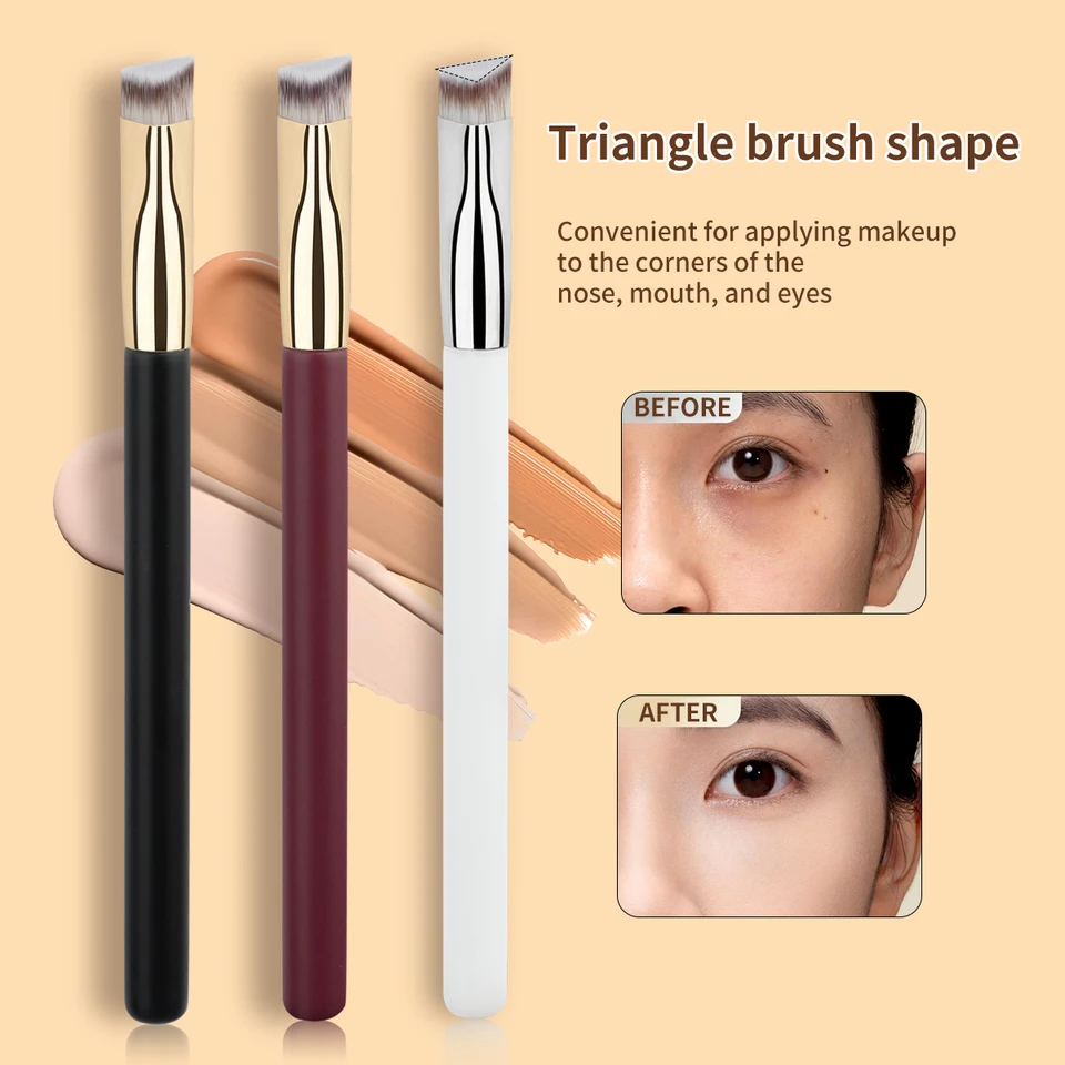 Kefka na korektor 1pc, prémiový nosný kontúr kabuki Blusher kefy, bezchybné pod očami hustá kefka na tvár