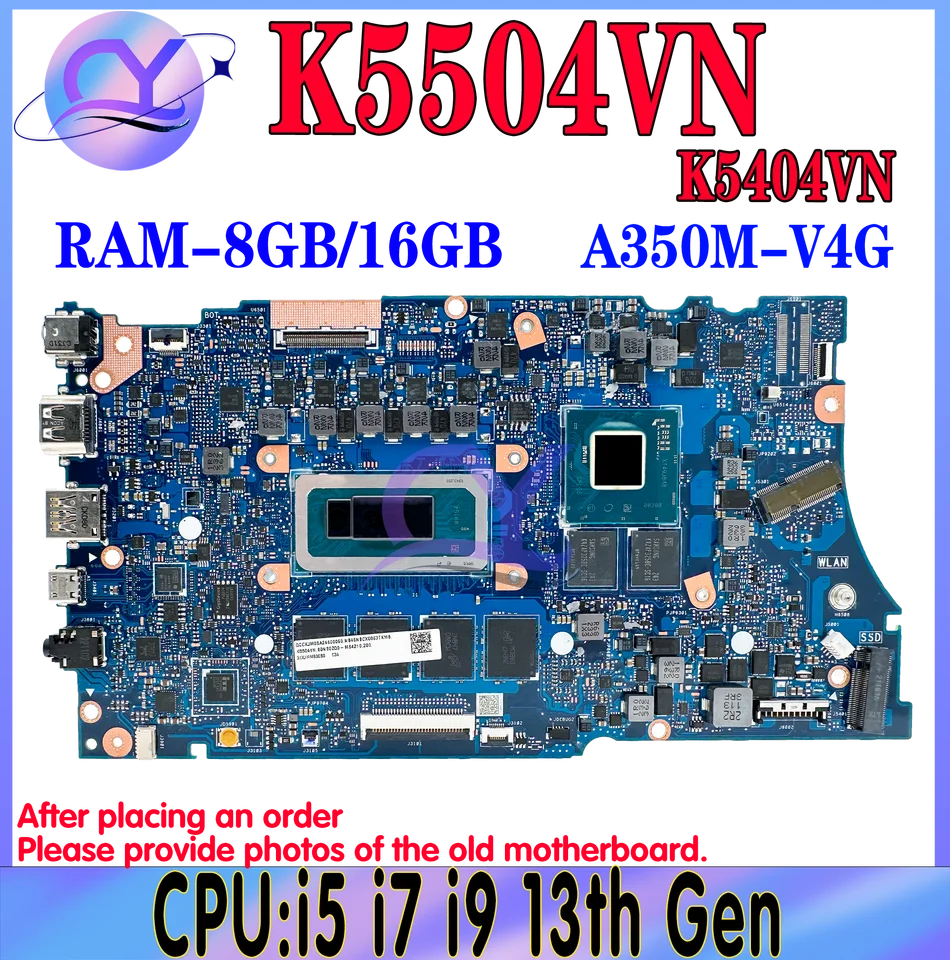 Kefu K5504V hlavná doska pre ASUS K5504VA K5404VA K5504VN S5404VA S5504VA S5504VN V5504VA V5504VN LAPTOP HORMITA