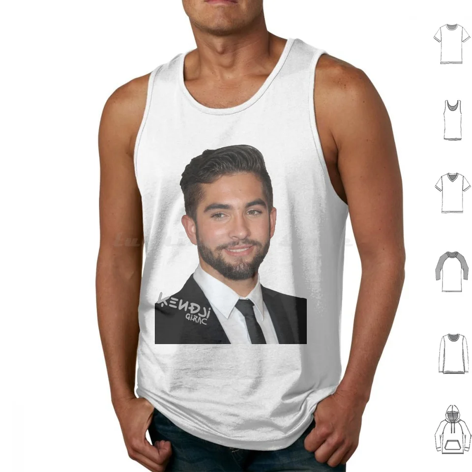 Kendji Girac Tank Tops Tlač bavlny kendji girac gitano francúzsky hudba Francúzsko