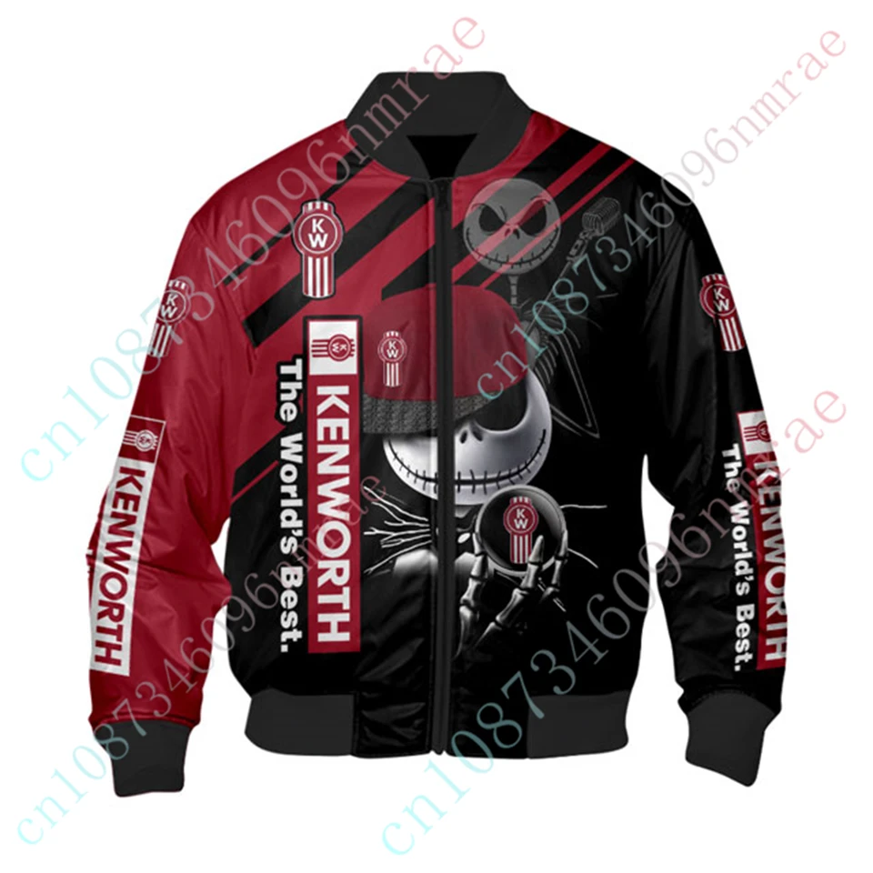 Kenworth Windbreaker hrubé kabáty Techwear baseball uniforma hip hop bundy pre mužov bombardujte bundu harajuku oblečenie vlastné logo