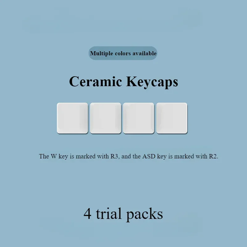 Keramické kľúče hladká glazúra priesvitná mechanická klávesnica Keycap čerešňový profil 4pcs z riadkov šíp