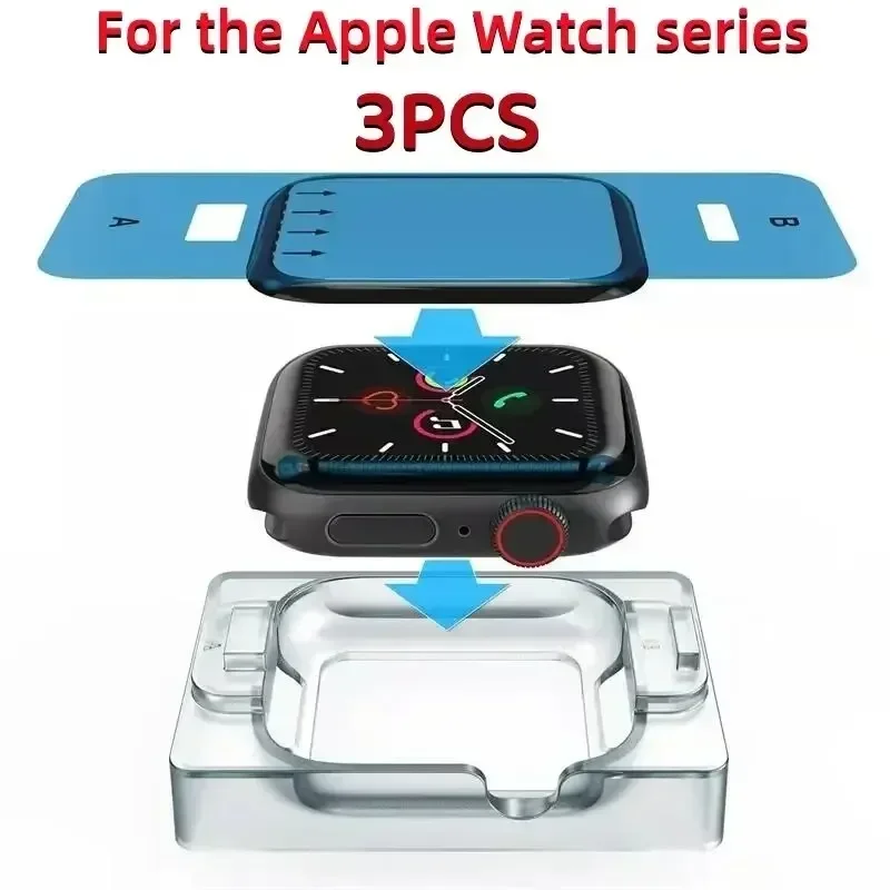 Keramický film 3ks pre Apple Watch Ultra 9 8 7 49 mm 45 mm 41 mm chránič obrazovky pre Apple Watch 6 5 4 SE 44 mm 40 mm 3 2 42 mm 38 mm