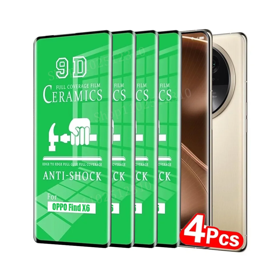 Keramický film 4pcs pre OPPO Nájdite X6 X5 X3 Pro Soft Clear Clear Chránič pre Oppo Reno 6 Pro 5G Not Glass Protective Film