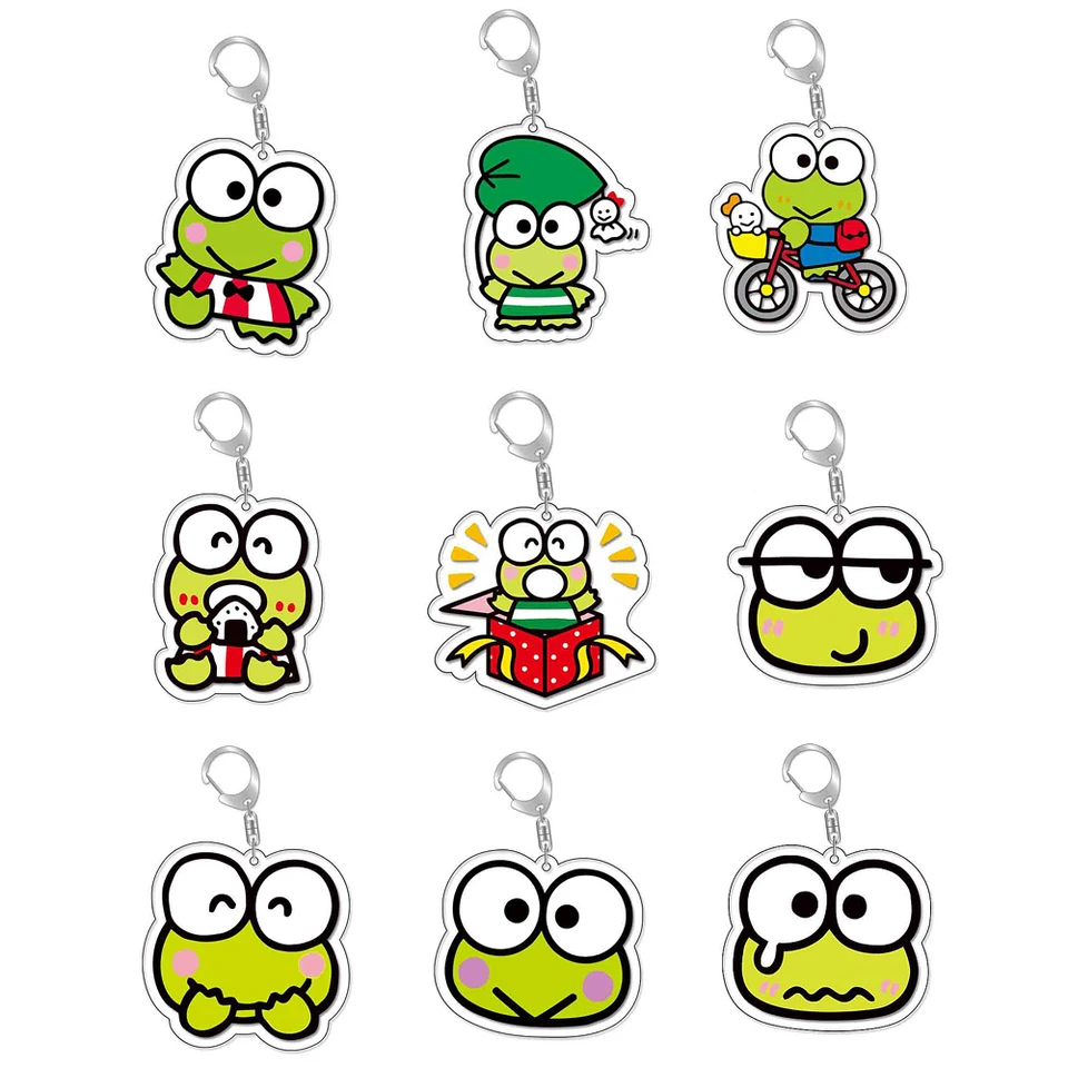 Keroppi roztomilý karikatúra žaba plastový kľúče keychain kawaii kľúče taška zberateľov a módny darček