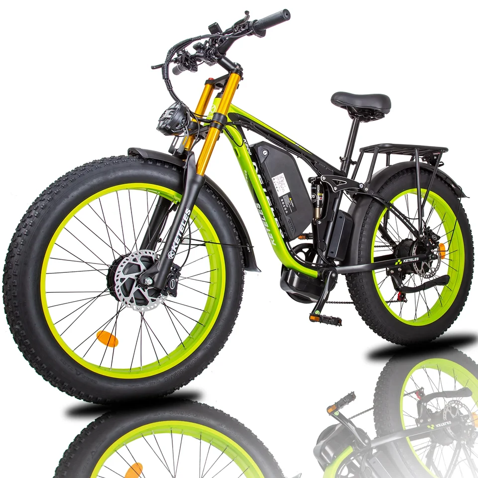 Keteles K800 Pro Ebike 2000 W Dual Motor 48V 23AH Hydraulická brzdová elektrická bicykel Plné zavesenie
