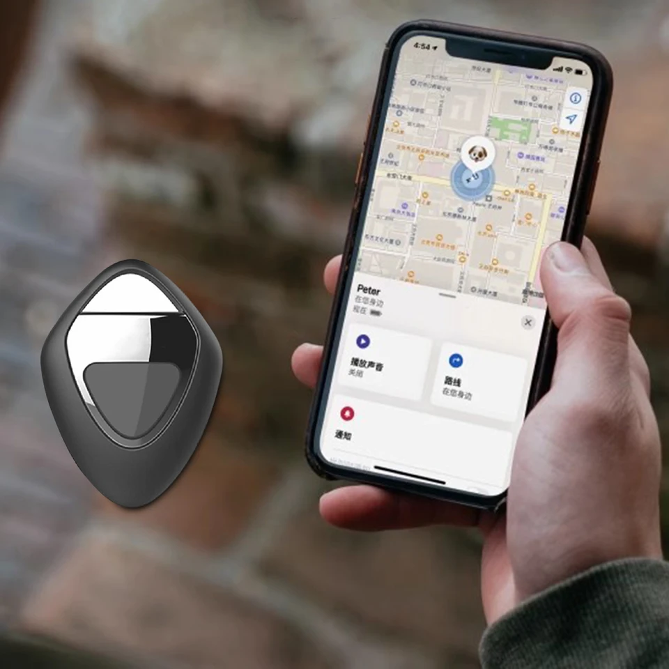 Key GPS Tracker BT Práca s Apple Nájdite vyhľadávač na sledovanie sledovania môjho položky pre vyhľadávateľa pre uši