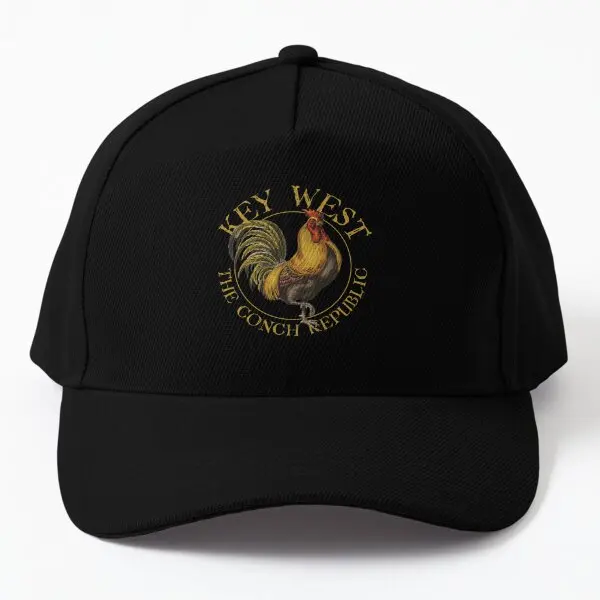 Key West Florida Vintage Rooster Design Baseball Cap Hat Tlate