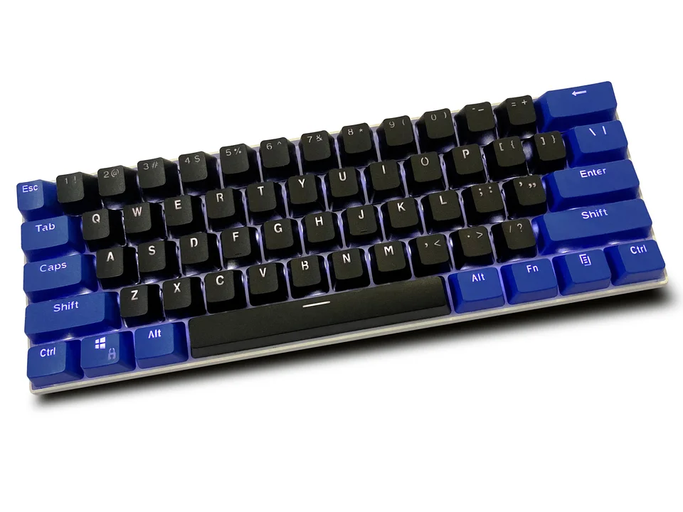 (KeyCaps Iba predané) Tmavo modrá čierna RK 61 Keycaps PBT Materiál OEM Výška, podsvietená dvojfarebná mechanická klávesnica Keycaps