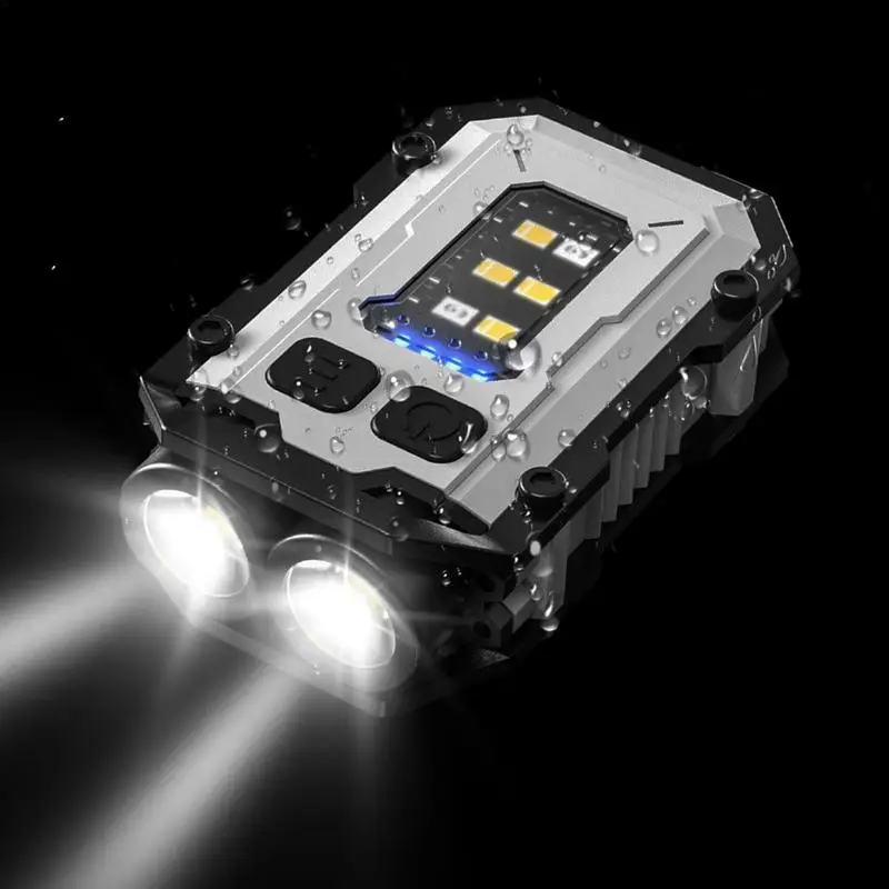 Keychain baterka 8 režimy Malé baterky LED LED LED kľúča LED svetlo kľúča baterky Mini LED baterka Klávesový kľúče 800LUMENS