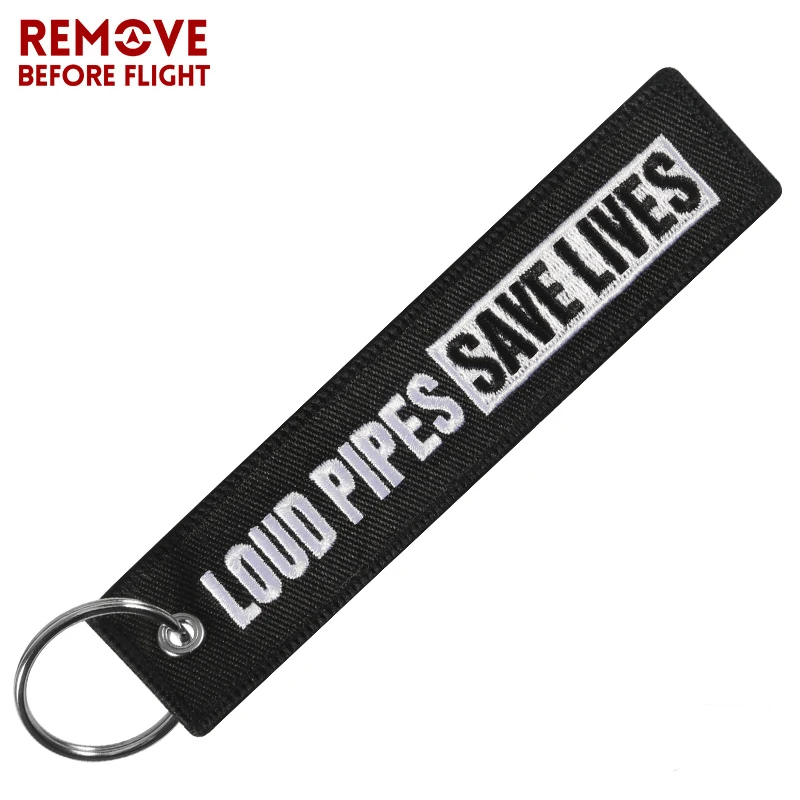 Keychain for CAR Bijoux výšivok kľúča reťazec pre motocykle a autá Darčeky Značka Kľúčom držiteľa držiteľa Loud Pipes zachráňte životy Keychain