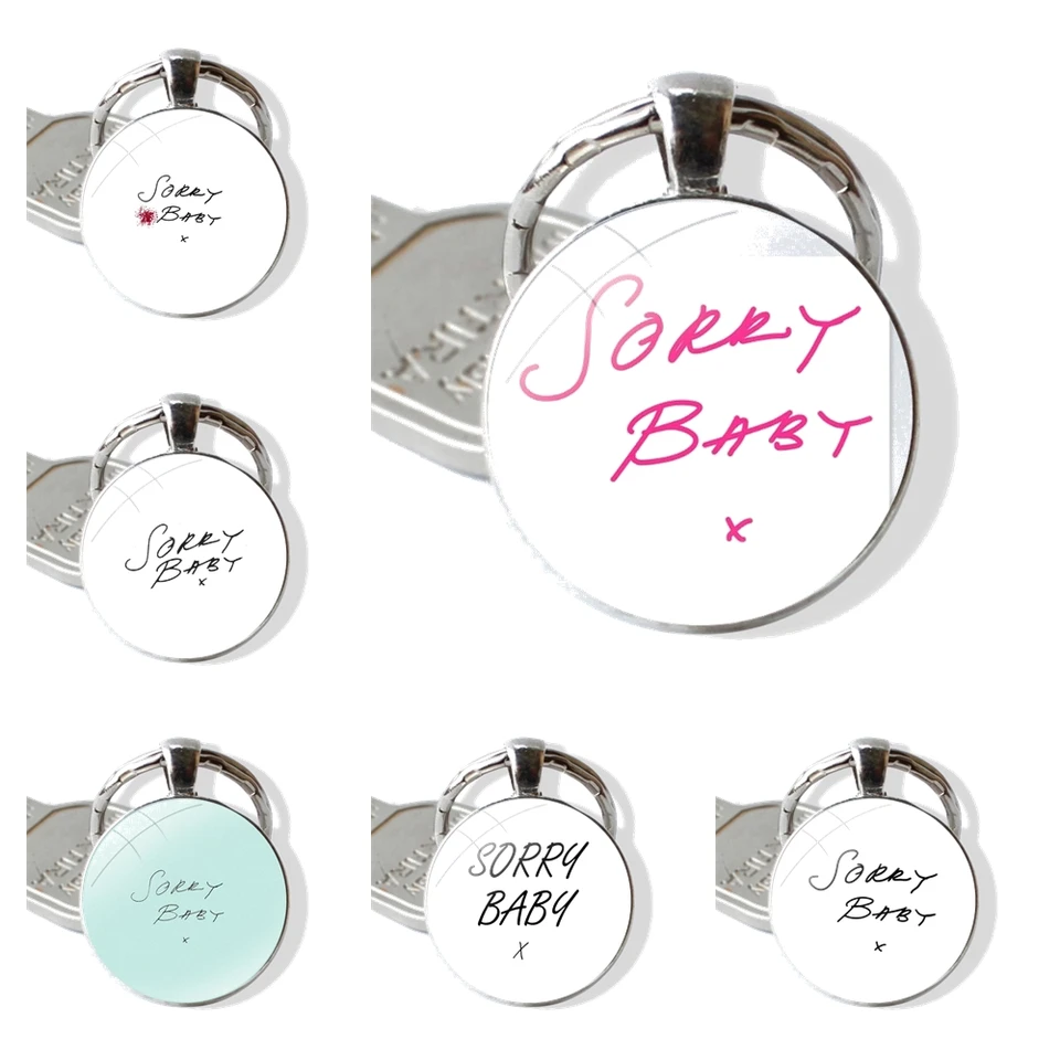 Keychain Ručne vyrobený sklenený sklenený držiak kľúča kľúča Kľúčové reťazce Kľúčové reťazce Kľúčové zabíjanie Eve Villanelle Prepáčte, dieťa Qu