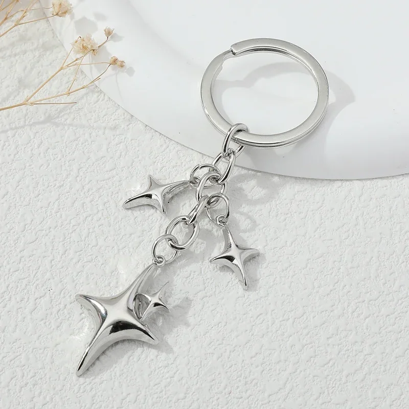 Keychain Stars Moon Metal Keyring Gift