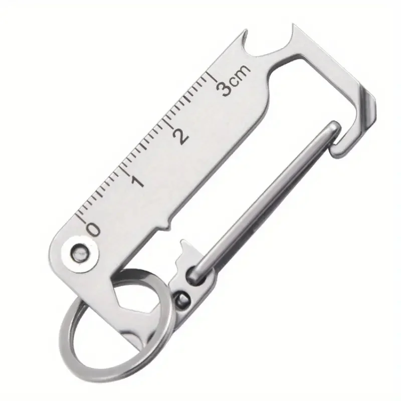 Keychain z nehrdzavejúcej ocele Nine v jednom mini EDC Tool Outdoor Keychain Multifunkčný nôž Keychain