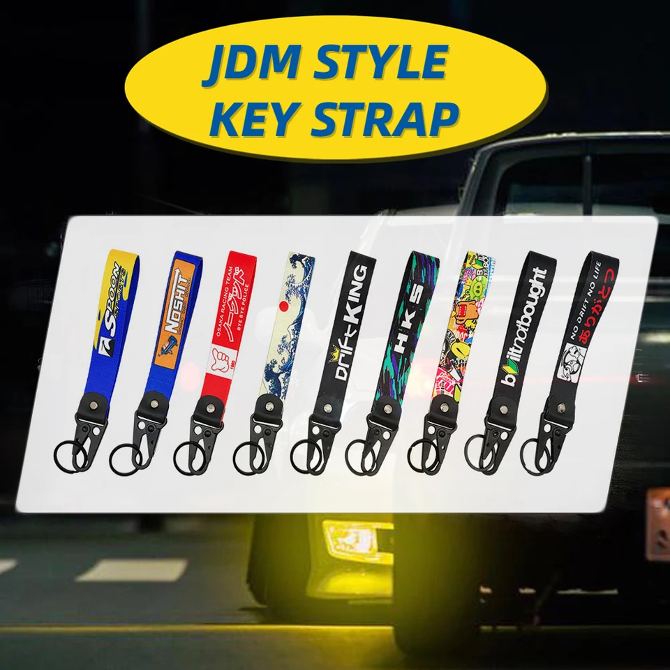 Keychains pre auto plastové nylonové kľúče príslušenstvo JDM ladenie automobilov pretekársky štýl kľúča darček viacero možností štýlov