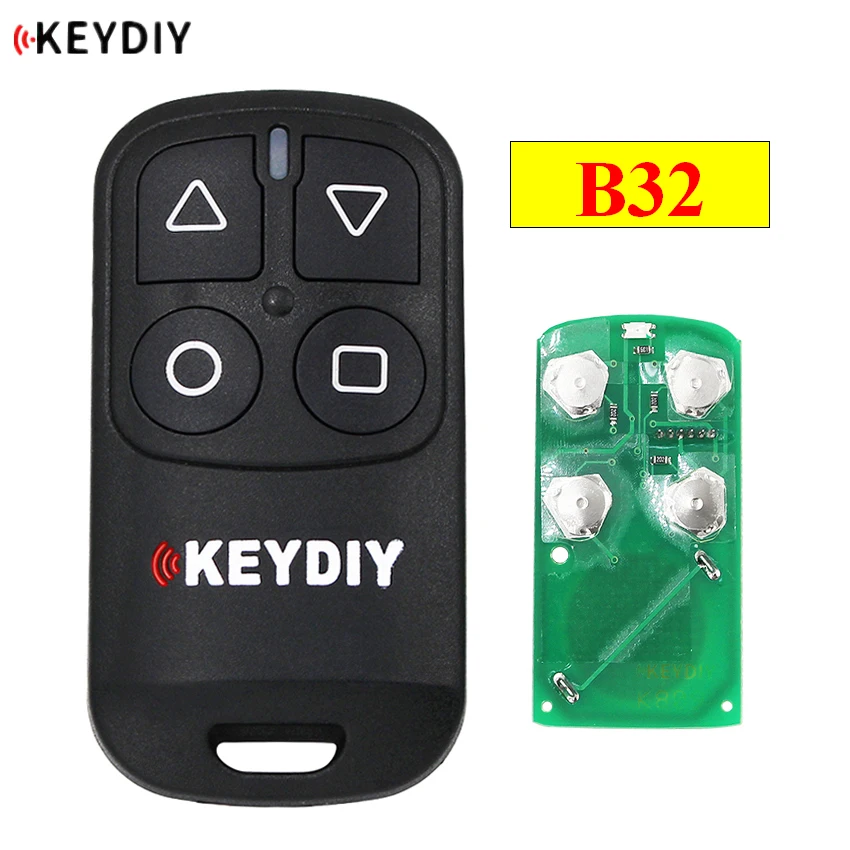 KeyDiy B32 4 Tlačidlá Všeobecné garážové diaľkové diaľkové ovládanie pre KD900 URG200 KD-X2/KD Mini KD Diaľkový generátor B32
