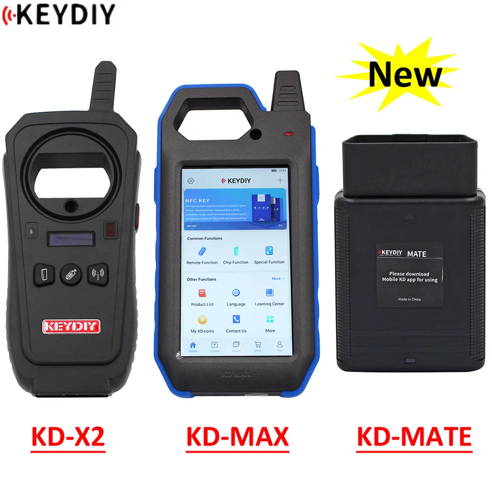 KeyDiy KD-Max / KD-X2 Diaľkový výrobca a generátorový programátor s 96bit 48 Copy Function Funkcia s KD Mate Immo OBD