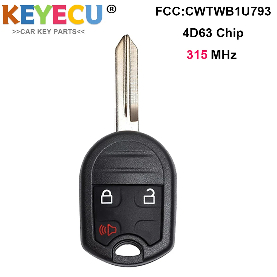 Keyecu bezkľúčový diaľkový automobil pre Ford F150 250 350 2004 2005 2006 2007 2008 2009 2010, FOB 3B - 315MHz - 4D63 ChIP - CWTWB1U793