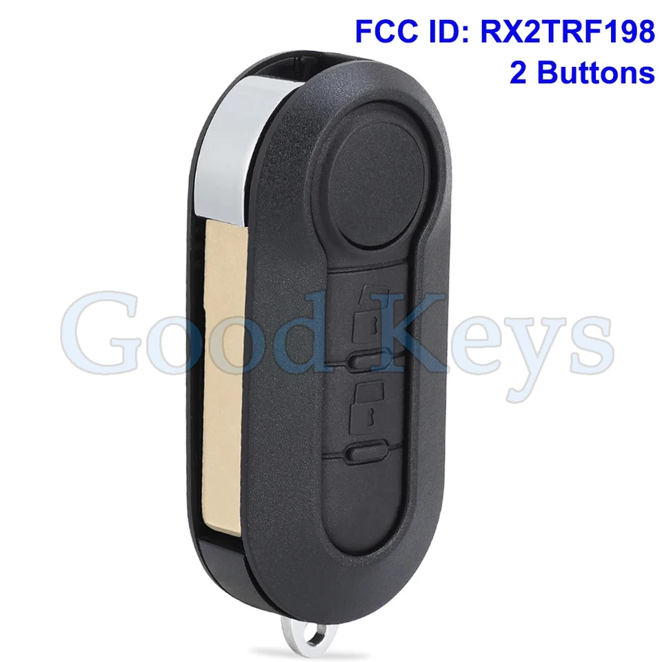 KeyecU RX2TRF198 Marelli BSI System Remote Key FOB Auto pre Fiat 500 500L 2 tlačidlá 433 MHz PCF7946 ID46 Systém Delphi Delphi BSI