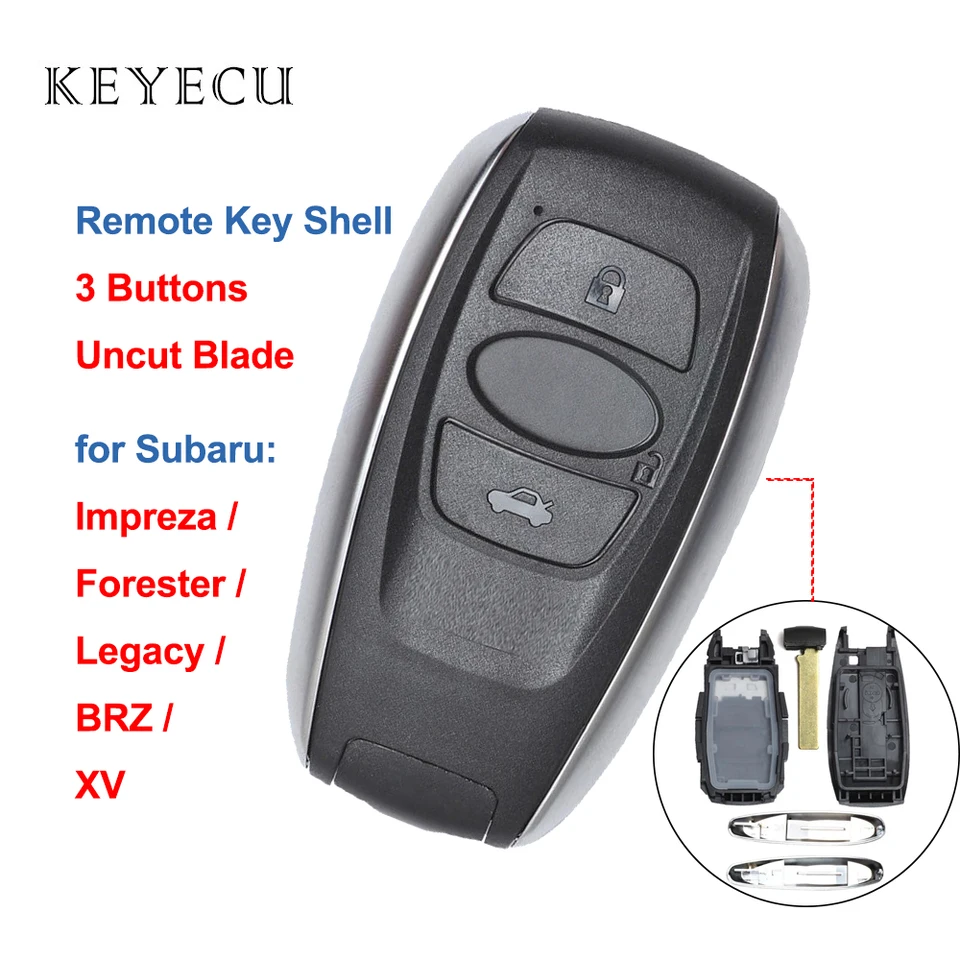 Keyecu vzdialený kryt shellu na kľúče od auta pre Subaru BRZ Forester Impreza Legacy XV HYQ14AHB 231451-7000 231451-5801 88835-AL012