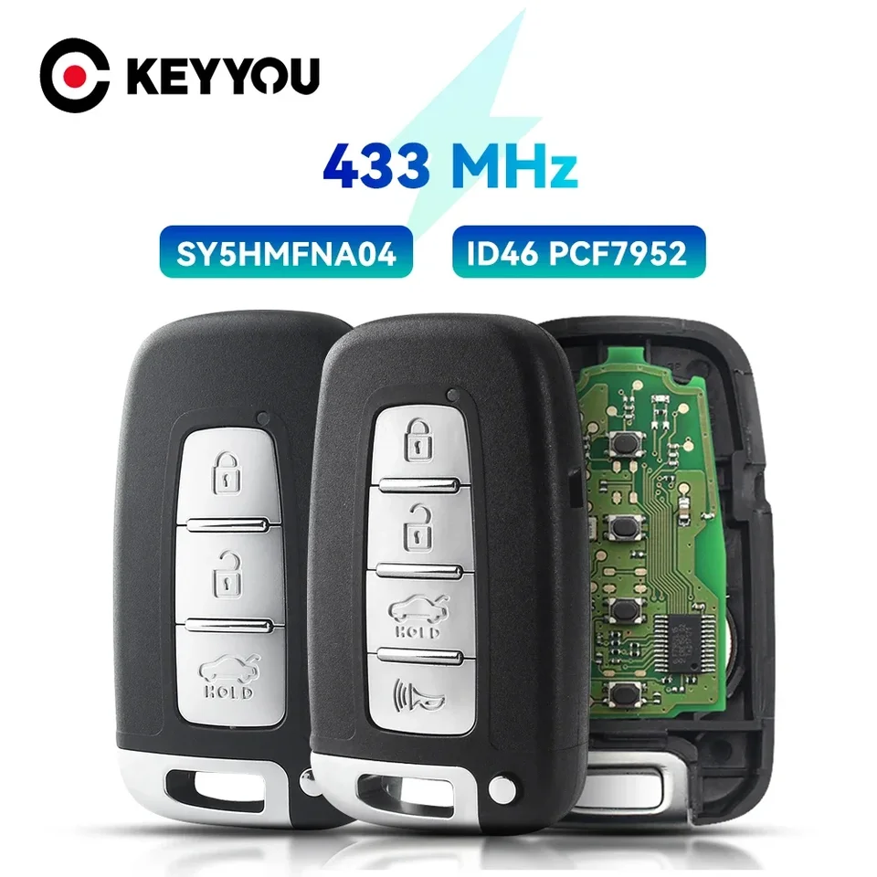 Keyouou Smart Remote Key 433MHz ID46 pre Kia Forte Soul Rio Borrego Sorento Optima Hyundai I30 IX35 Sonata Genesis Equus Veloster