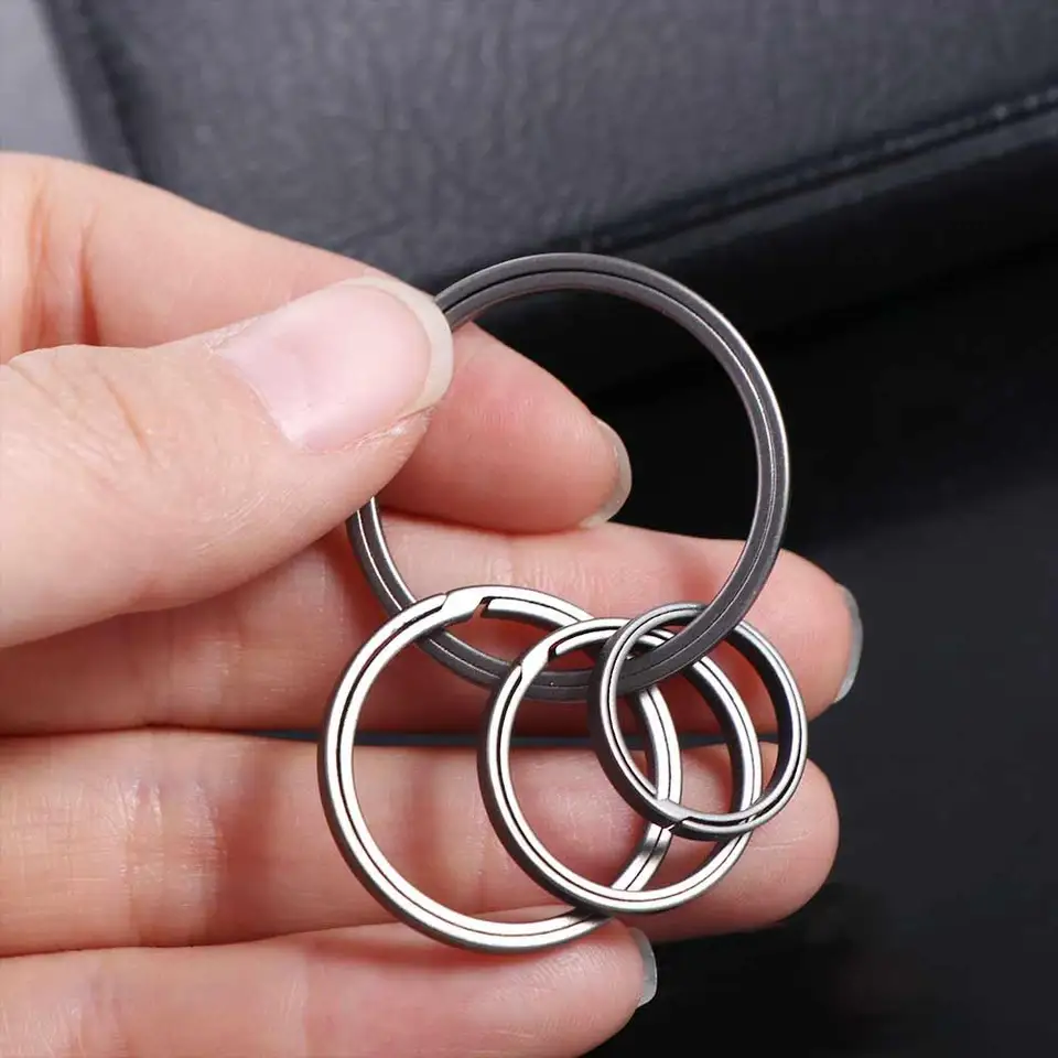 Keyring je možné otvoriť titánový zliatinový kľúče titán zliatiny kovový titánový zliatinový prstene Kľúčové prstene Kreativita ľahký módny darček