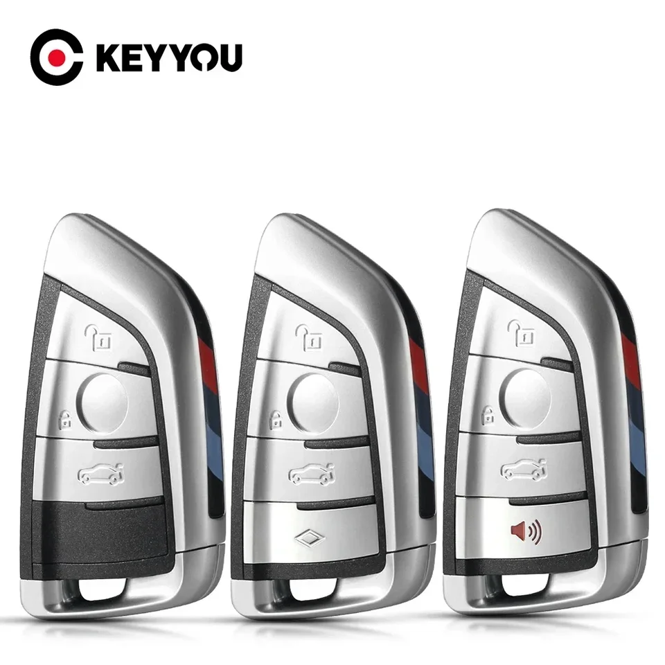 Keyyou 5ks inteligentná karta s kartami s plášťom s plášťom pre BMW 1 2 7 Series x1 x5 x6 x5m x6m f trieda 3/4 tlačidla diaľkového krytu kľúča Vložka Čepeľ