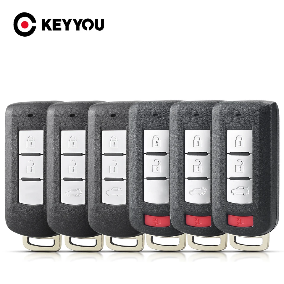 Keyyou pre Mitsubishi 2/3/4 Tlačidlá auto vzdialené kľúčové plášť pre Mitsubishi ASX Outlander Sport Pajero Shogun Montero Lancer RVR