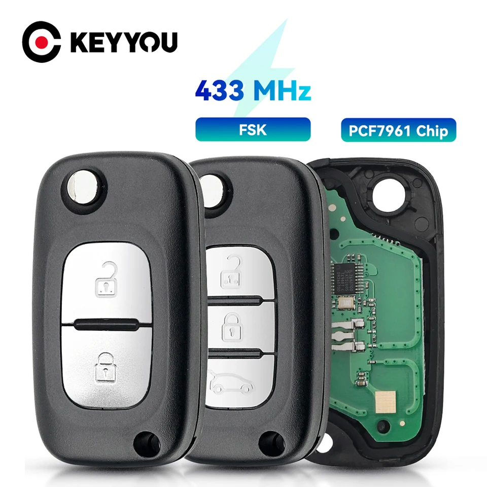 Keyyou pre Renault Master 3 Clio III Clio 3 Kangoo Modus Twingo 2006-2016 7701210033 433 MHz ID46 PCF7961
