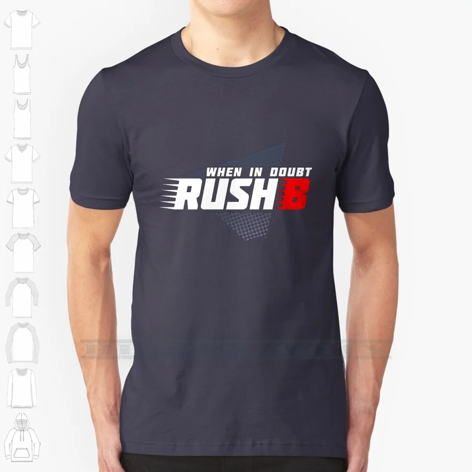 Keď sa nachádzate s pochybnosťou b 100% bavlnené tričko CSGO Rush Dink Headshot Counter Strike Global Ofensive Asiimov Awp Deagle Cstrike