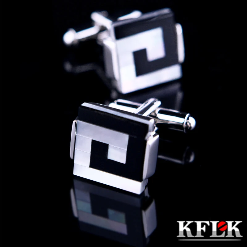 Kflk šperky košeľa CuffLink pre pánske znaky Shell Cuff Link Wholesale gombíka Muž vysokokvalitný luxusný svadobný ženích Hostia