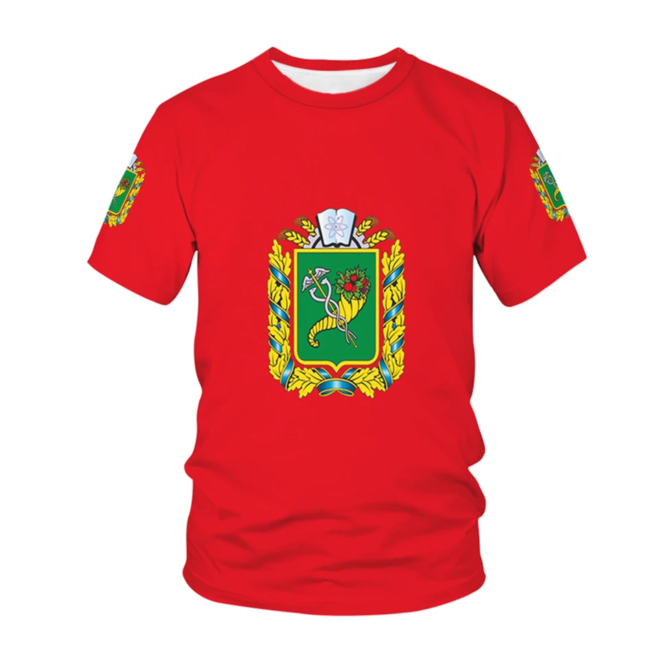 Kharkiv National Flag Pattern Tričko Pánsky predaj Nové letné dámske rukávy tričko Tops Tops Tops 3D