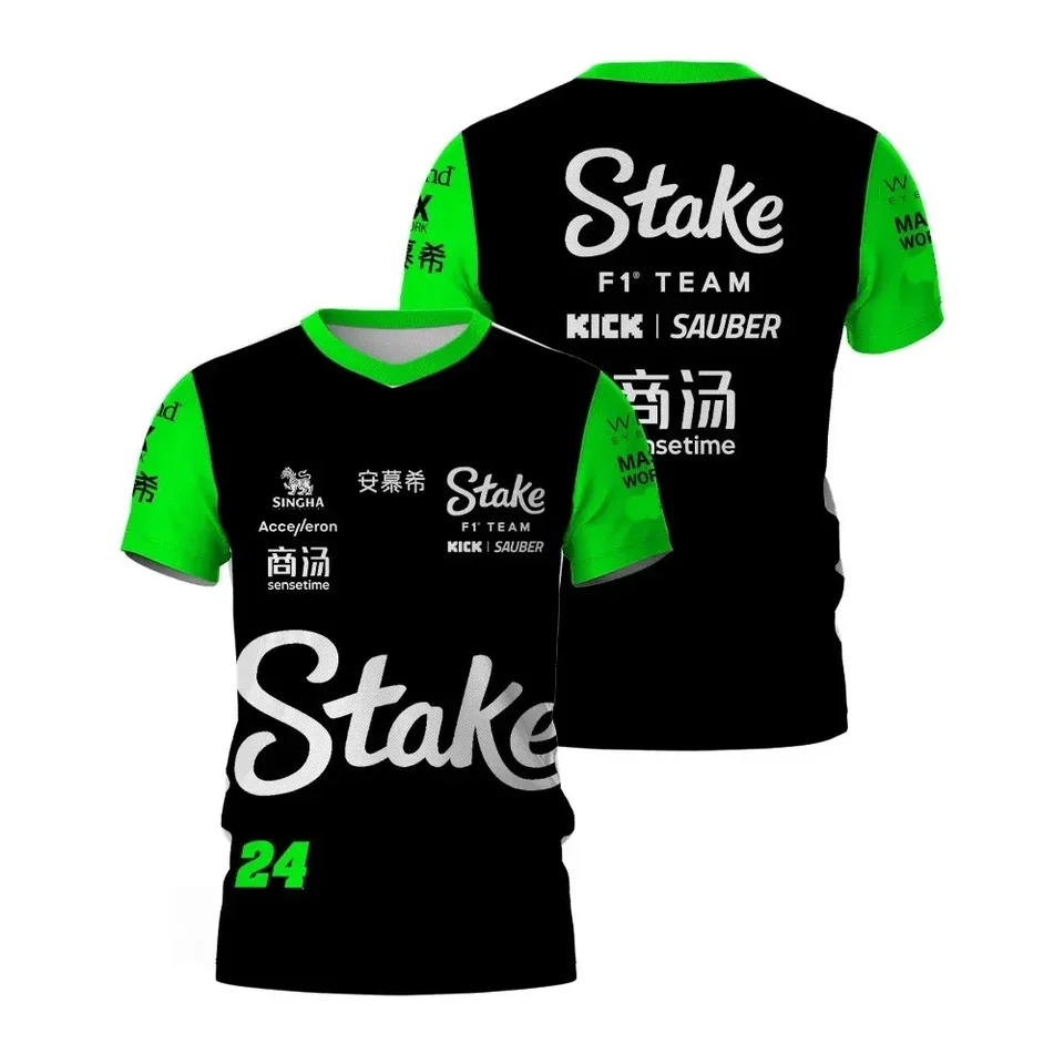 Kick Sauber Jersey F1 Team T-Shirt Racing Outdoor Clothing Sports 3d Print Valtteri Bottas Zhou Guanyu Men letné ženy deti