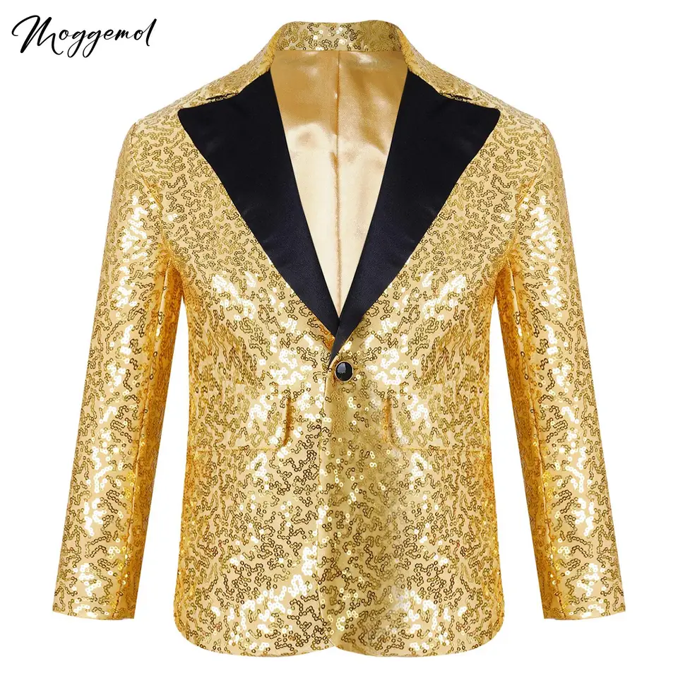 Kids Boys Fližby bunda Jazz Hip Hop Coat Lapol Blazer Tuxedo Tops Wedding Barket Birthday Party Performance Dancewear kostým Dancewear