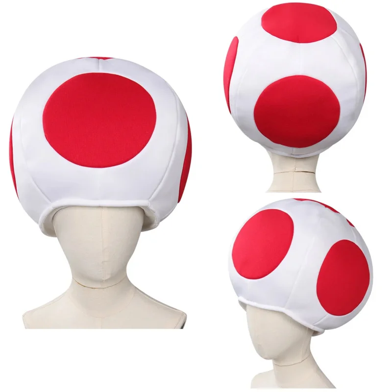 Kids chlapci ropucha kinopio cosplay kostýmové doplnky klobúk anime bros roleplay Red Dot huby hlava hlava Fancy Up móda nové