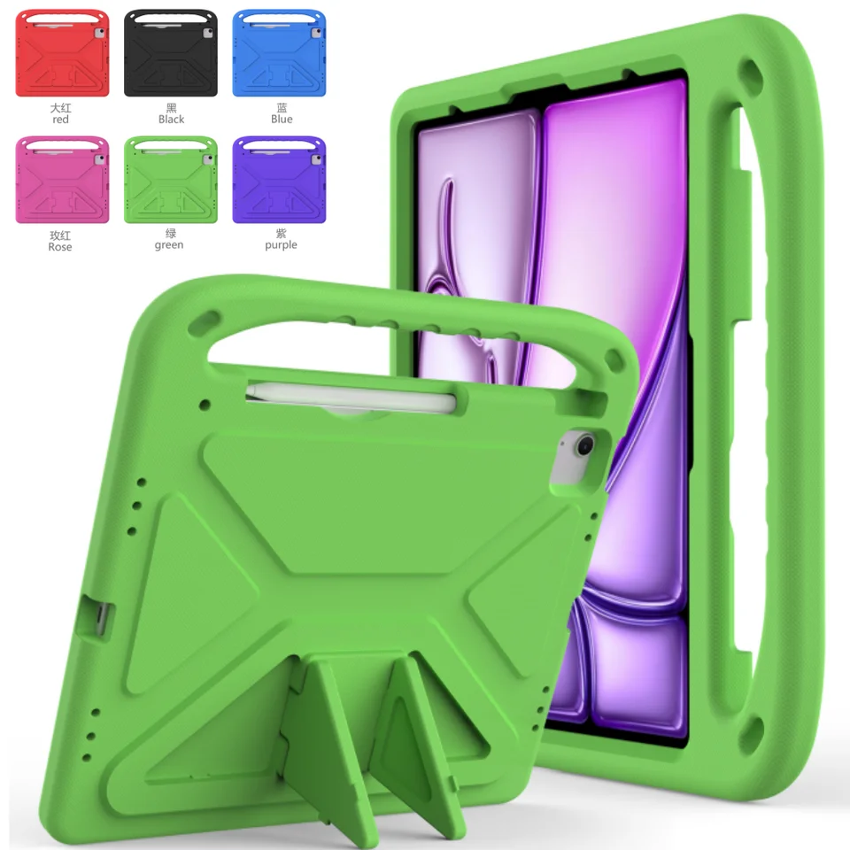 Kids Eva Eva Ručné puzdro pre iPad Air 13 11 Pro 11 13 2024 Pro 9,7 12.9 Vzduch 2 3 4 5 6 Tablet Cover pre Pro 10,5 10,9 Mini 6