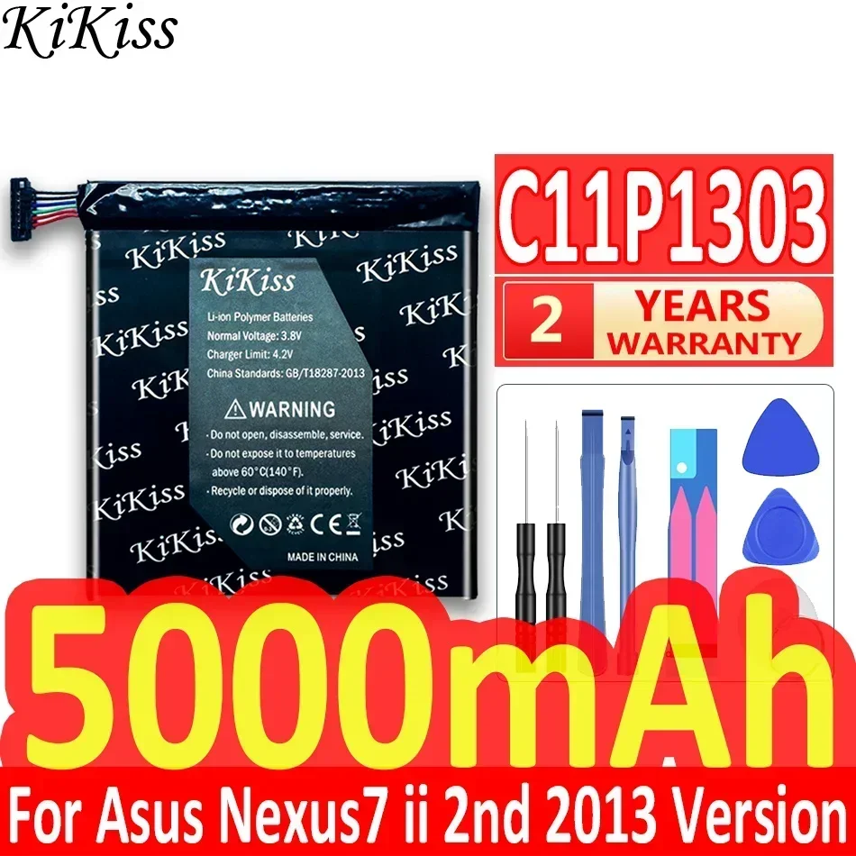 Kikiss 5000 mAh C11P1303 Výmena batérie pre ASUS Google pre Nexus 7 