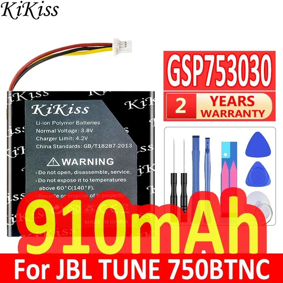 Kikiss Battery 910 mAh GSP753030 pre JBL Tune 750btnc