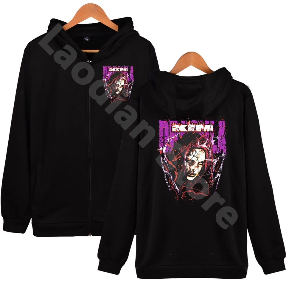 Kim Dracula Bloody Face Zip Up Hoodie Casual Fashion Zipper Muckirsr Muži ženy Longsleeve oblečenie Harajuku Zips s kapucňou s kapucňou