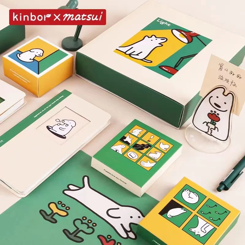 Kinbor X Matsui Liečivý psí kontrola Book Set Week Week Ručná kniha Darčeková skrinka Set Girl Dievča