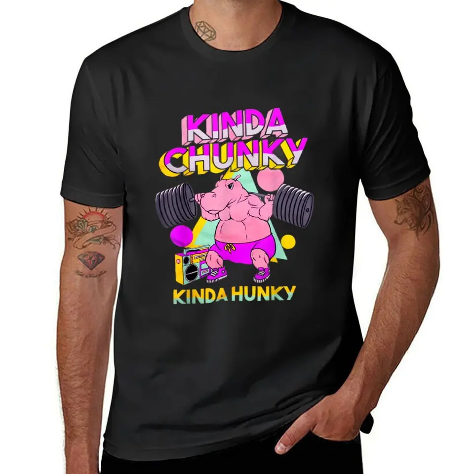 Kinda Chunky Kinda Hunky, Kulturista Gym Tričko nadmerne veľkých športových fanúšikov letných vrchov pre chlapčenské tričká pre mužov