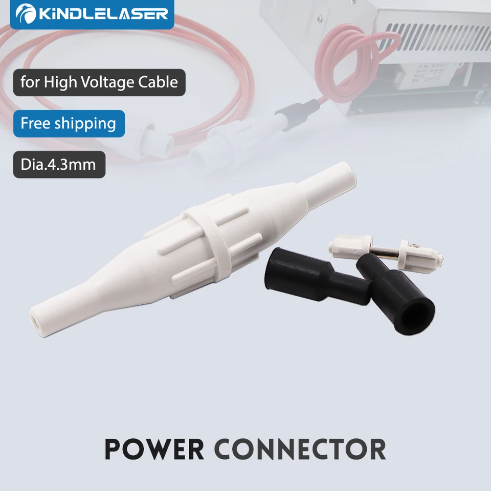 Kindlelaser High Elektrická adapte laserový výkonový konektor pre vysoký napätie kábla pre laserovú trubicu CO2