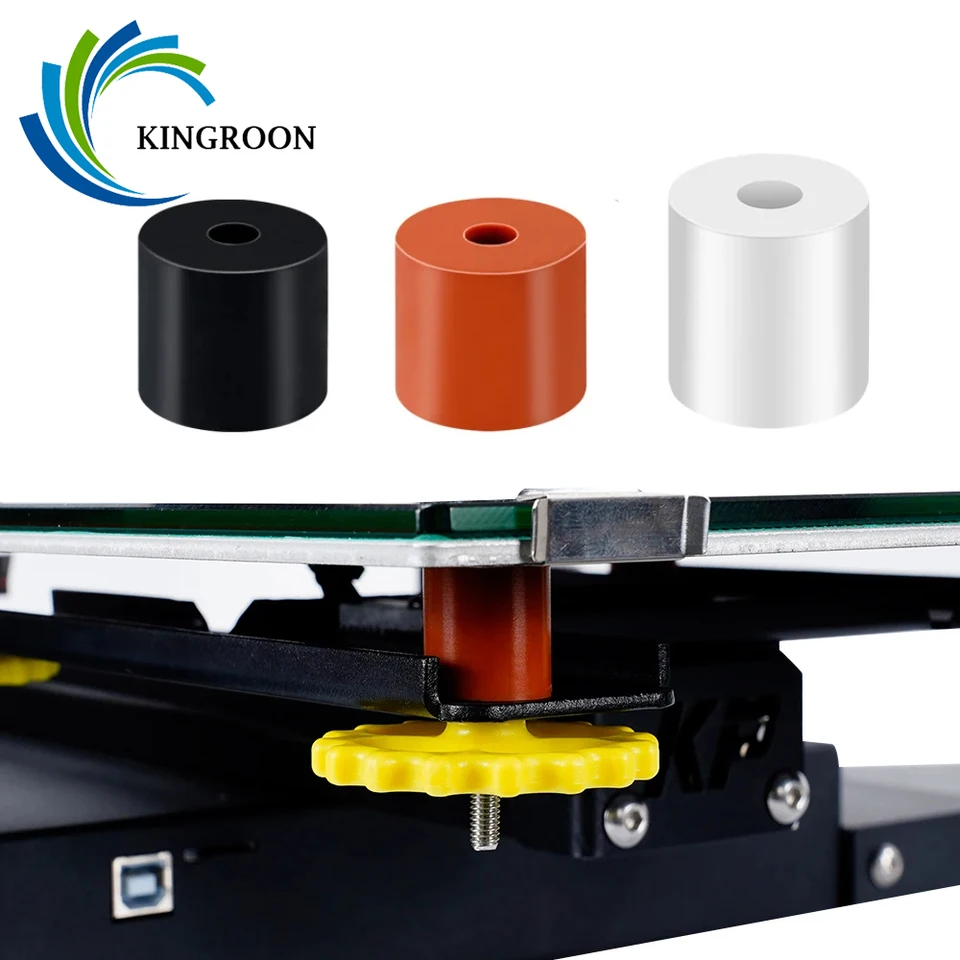 Kingroon 10ks 3D tlačiareň Silikón Solid Solid Spicer High-Teplota Hot Lose Leting Stĺp pre CR-10 CR10S Ender-3 3D Priter Parts