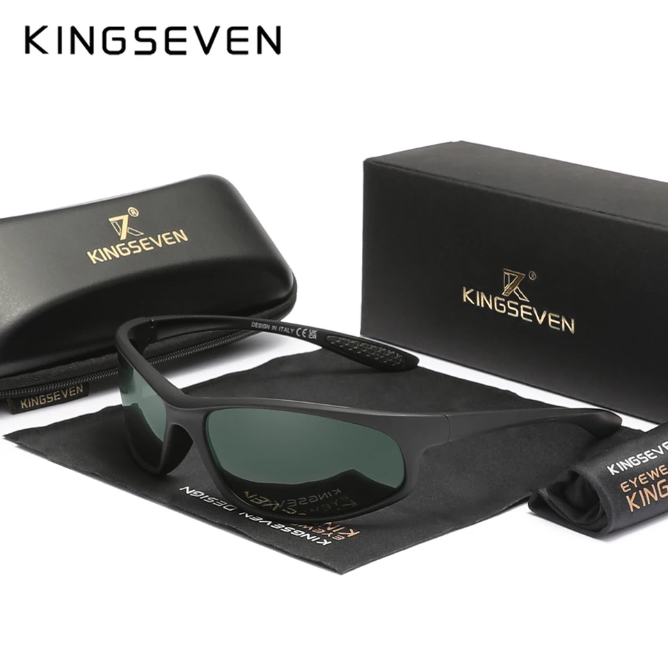 Kingseven Brand Classic Slnečné okuliare Men Polarizované okuliare poháňajú pôvodné doplnky Slnečné okuliare pre mužov/ženy Oculos de Sol