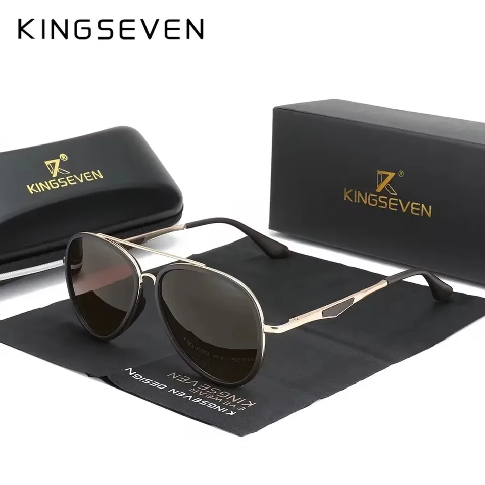 Kingseven Fashion klasické polarizované slnečné okuliare Pánske poháriky Mužské slnečné okuliare Blokovanie okuliarov UV400
