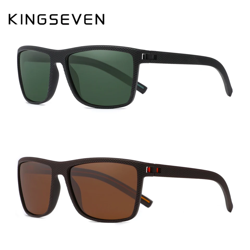Kingseven Fashion Outdoor 2ks Slnečné okuliare Men Ženy Polarizované UV400 Slnečné krémy
