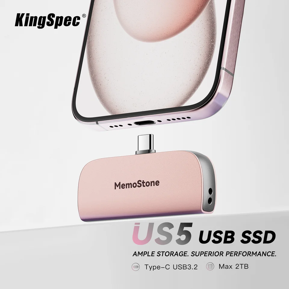 KingsPEC USB Externý pevný disk SSD 512G 1TB 2TB USB3.2 Drive pera HDD Typ C Prenosný flash disk HD pre MacBook PC iPhone PS5
