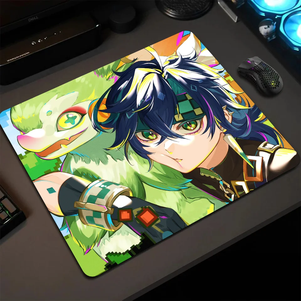 Kinich Genshin Impact MousePad Small Lockedge Mouse podložka pre hráčov počítačový stolný podložku proti sklzu