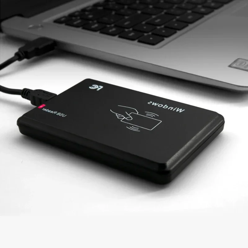 Kinjinoin R20D IC13.56MHz （KHZ) ID 125MHz (KHZ) RFID SMART CARD READER Desktop Black RFID Reader USB Tablet Reader