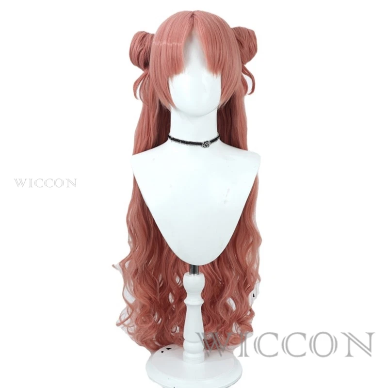 Kirara cosplay parochňa modrý archív koralové buchty 90 cm kučeraví odolné voči syntetickým vlasom Halloween Party Play Party+ parochňa čiapka